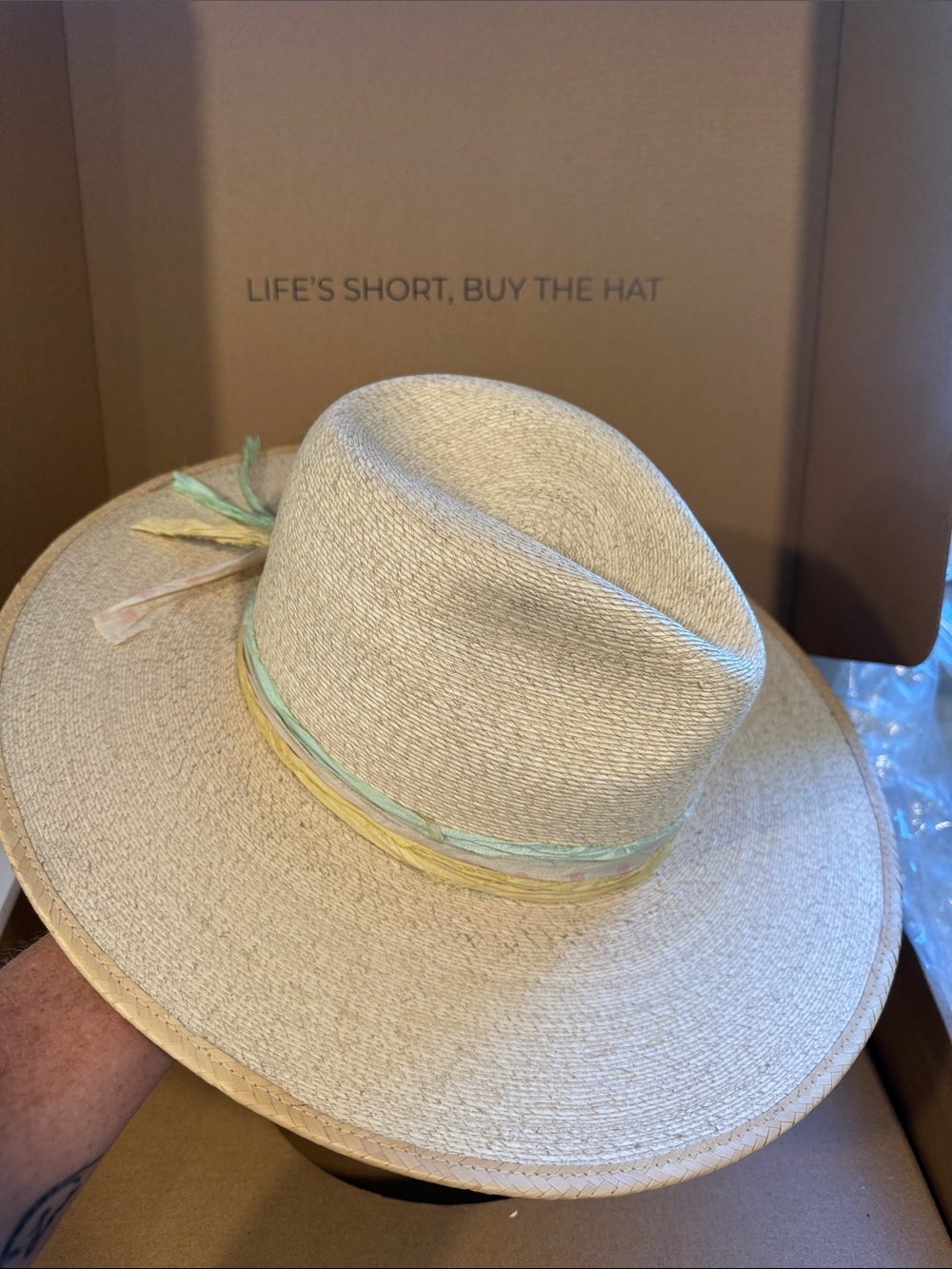 GIGI PIP cove wide brim straw hat. Never worn brand new 21 inches or 55 cm